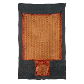 MING DYNASTY MANJUSHREE SILK THANGKA