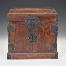 LARGE CHINESE HUANGHUALI DRESSING CASE, GUANPIXIANG