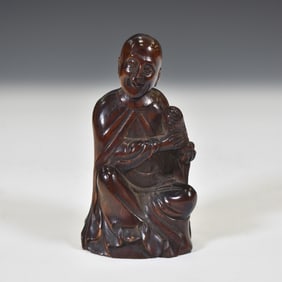 CHINESE CHENXIANG AGARWOOD CARVED BUDDHIST MONK