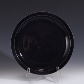 KANGXI EGGPLANT PURPLE GLAZED PLATE