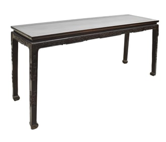 A CHINESE ZITAN WAISTED ALTAR SIDE TABLE