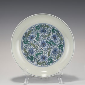 QING YONGZHENG DOUCAI PLATE