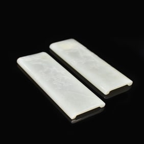PAIR OF CHINESE JADE PAPER WEIGHT