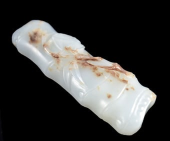 BAMBOO SHAPED WHITE JADE PAPER WEIGHT