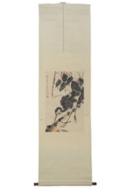 KANG NING 康宁 STORK SCROLL PAINTING