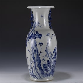 QING WANG BU BLUE AND WHITE VASE