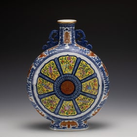 FAMILLE ROSE MOON VASE