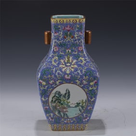 QING DAOGUANG FAMILLE ROSE SHENDETANG VASE