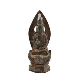 LIAO DYNASTY BRONZE SEATED GUANYIN