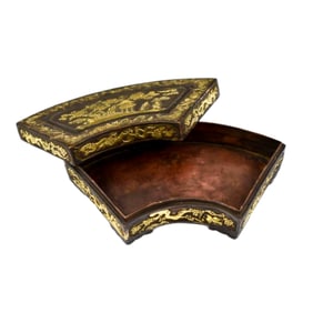 MING HUWENMING MARK GILT BRONZE BOX