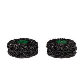 PAIR JADEITE INLAID ZITAN LIDDED CHESS BOXES