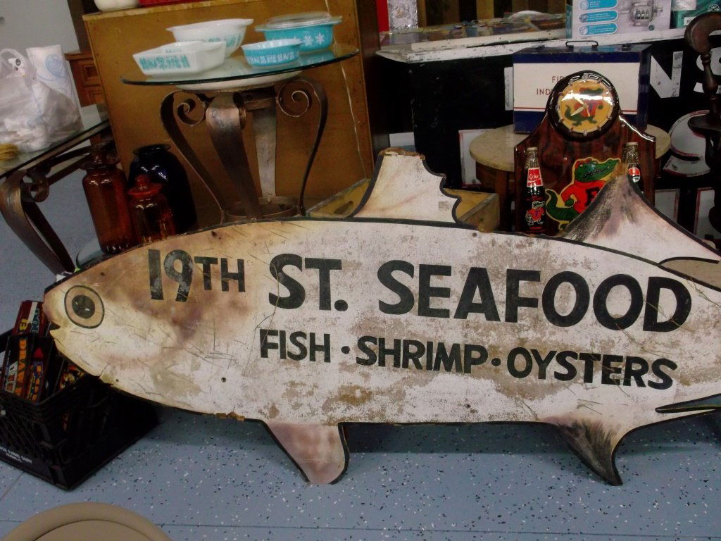 Vintage Fish Shaped Sign (1 of 4)