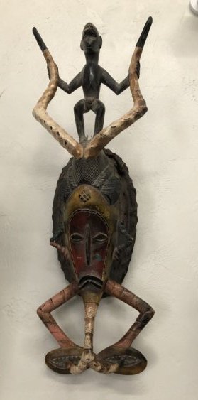 Hand Carved African Mask (crab claw legs) (1 of 4)