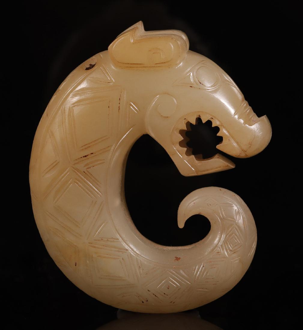 Shang Dynasty Carved Jade Dragon