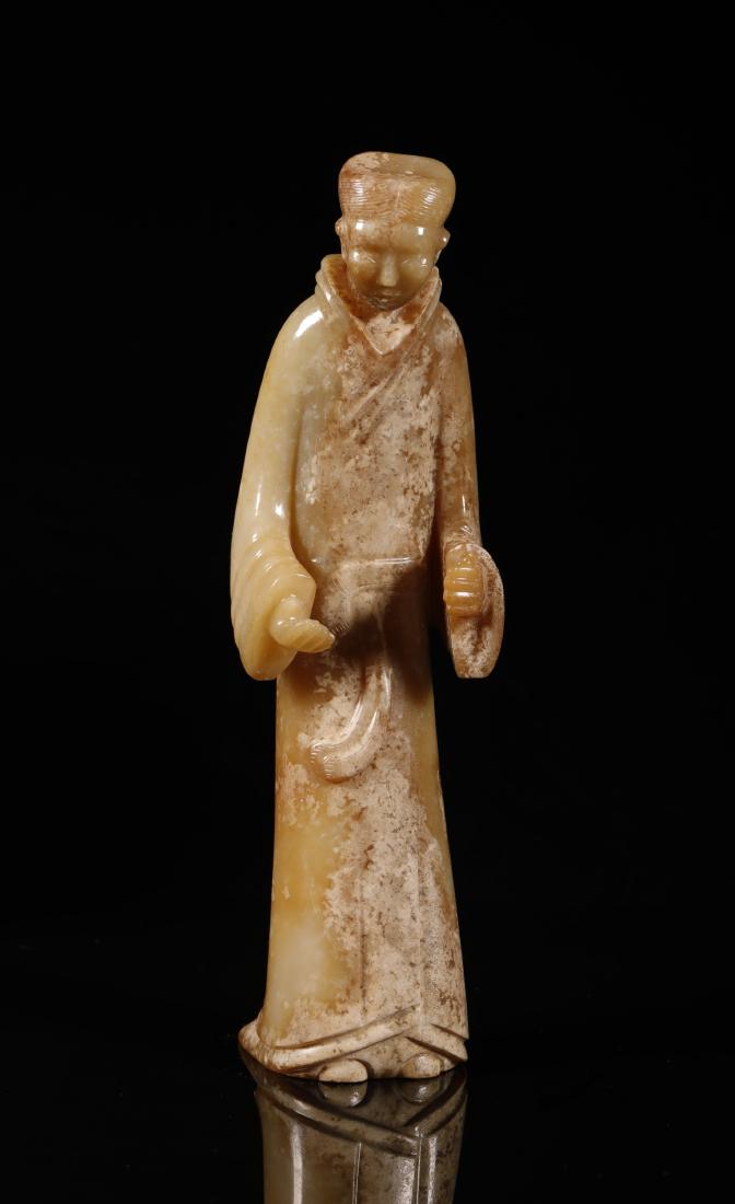 Shang Dynasty Carved Jade Figure Statue