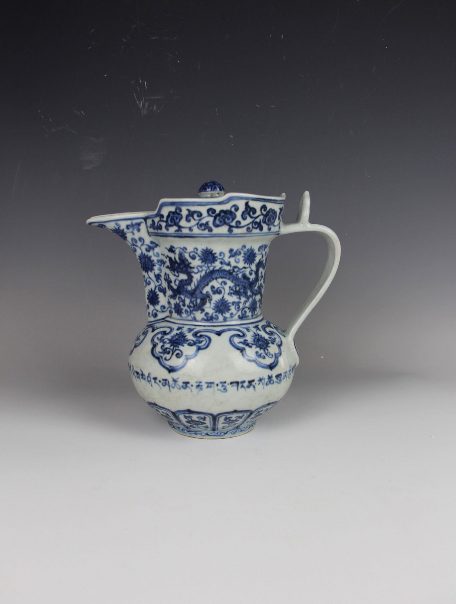 Ming Dynasty - Blue and White Pottery Pot (1 of 6)