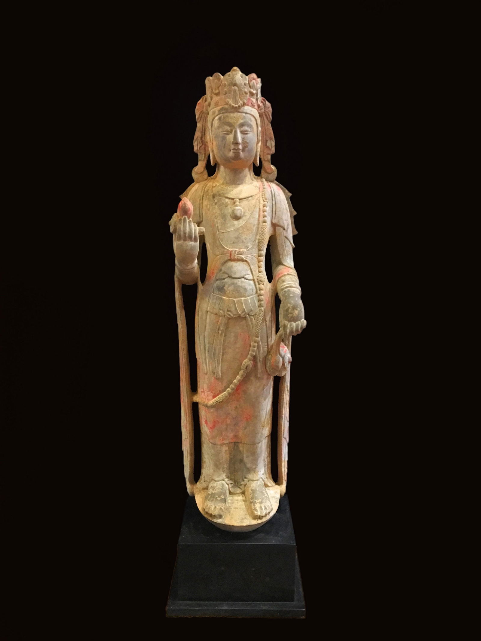 Northern Qi - Cordierite Standing Bodhisattva Statue (1 of 18)
