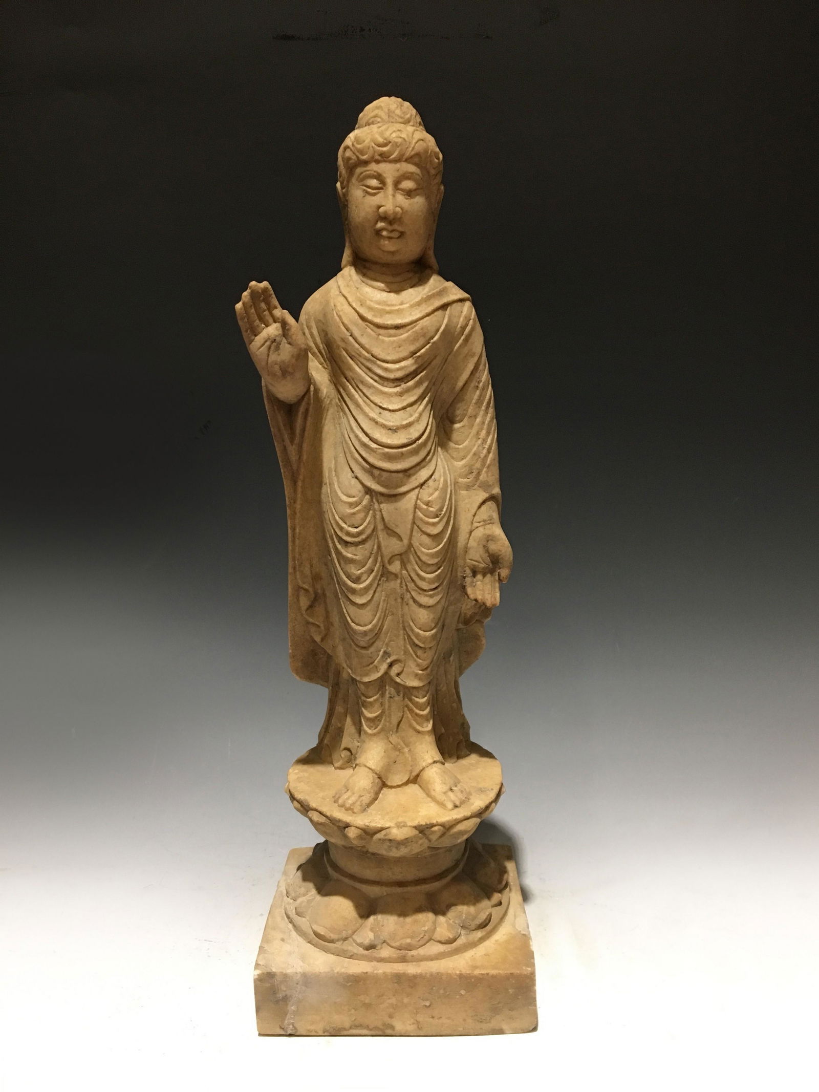Northern Wei - White Stone Standing Boddha Statue (1 of 10)