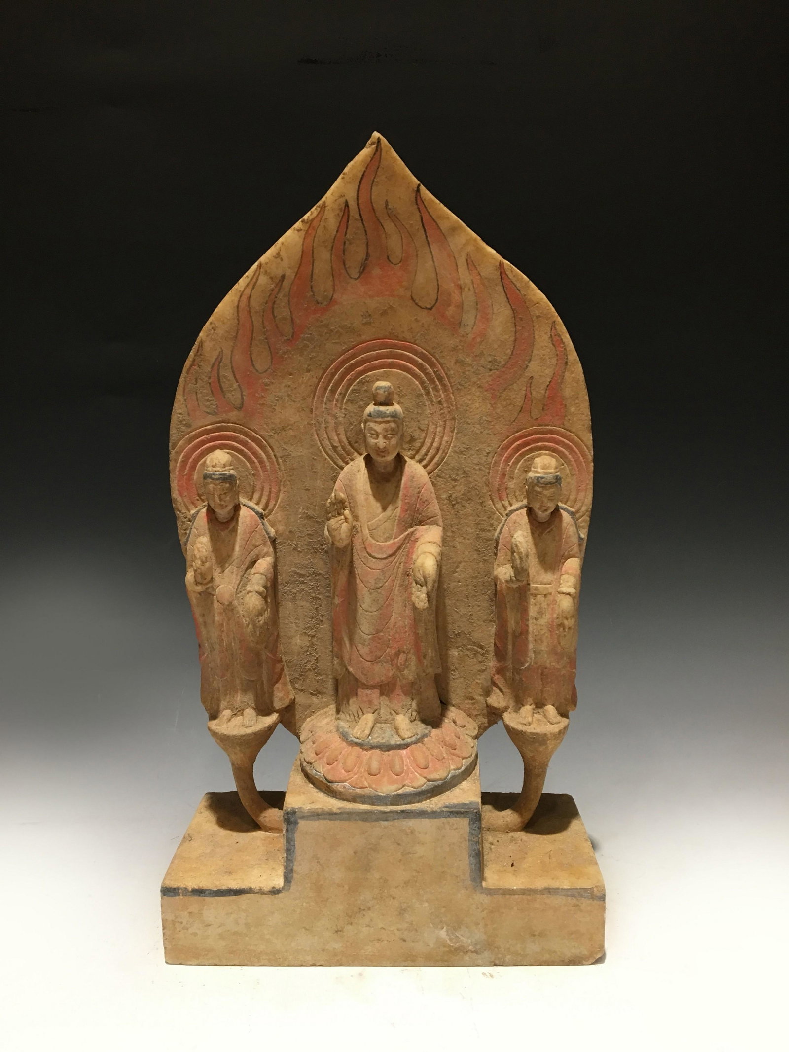 Northern Wei - Three White Stone Standing Boddha Statue (1 of 6)