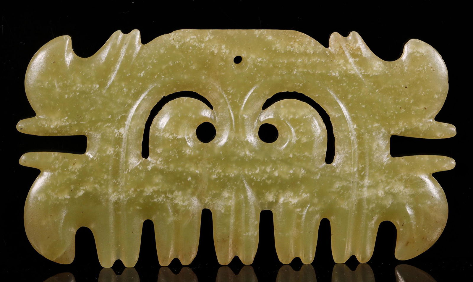 Honshan Culture - Carved Jade Cloud Shape Honoring Tool (1 of 8)
