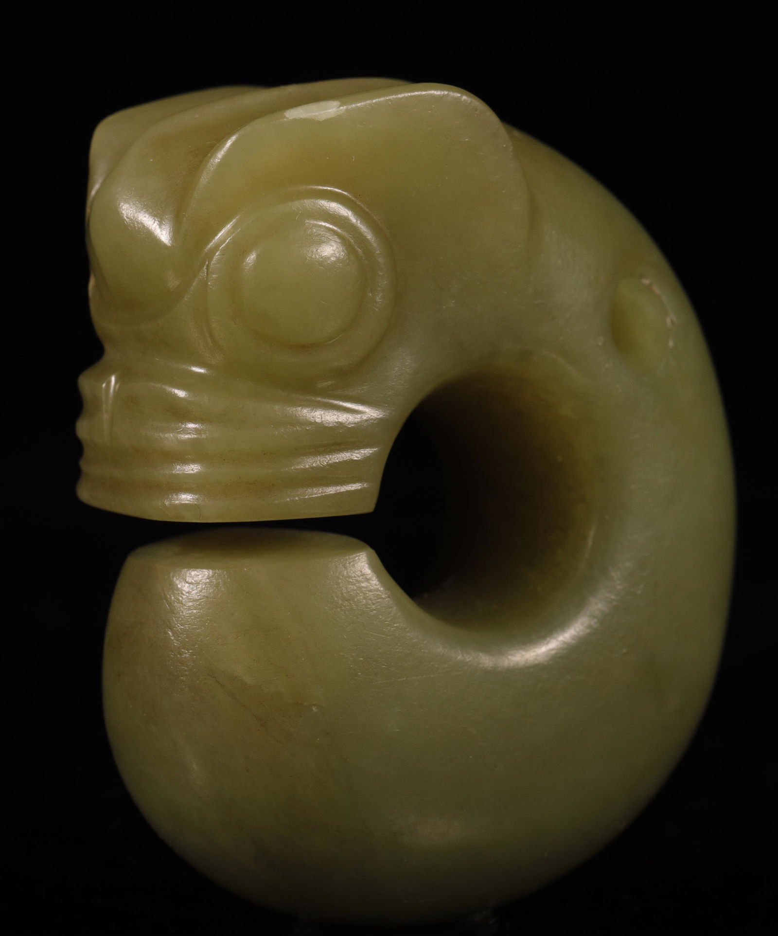 Hongshan Culture - Carved Jade Pig Dragon (1 of 7)