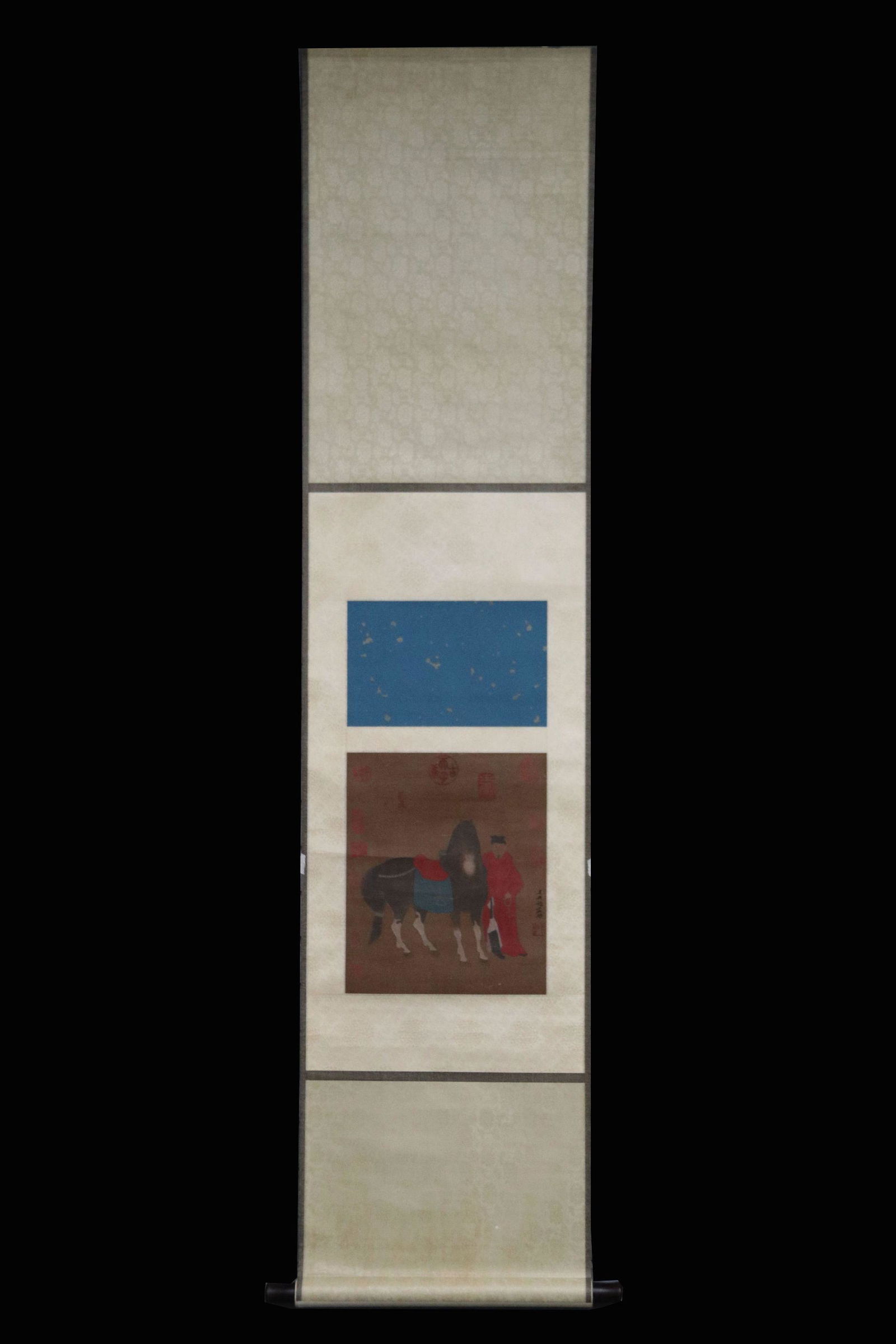 Zhao Mengfu - Horse Painting: L:1/8 14in(36cm) W:3/4 11in(30cm)