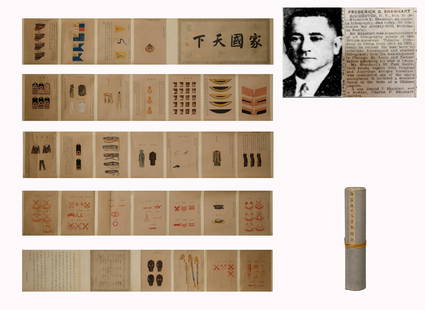 Zhang Chengdong navy flag paper scroll of qing Dynasty: L: 370 1/8 in(940cm) W: 13 3/4 in(35cm)