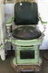 267: ANTIQUE KOCHS ROUND SEAT GREEN BARBER CHAIR