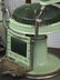 267: ANTIQUE KOCHS ROUND SEAT GREEN BARBER CHAIR - 3