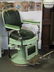 267: ANTIQUE KOCHS ROUND SEAT GREEN BARBER CHAIR - 7