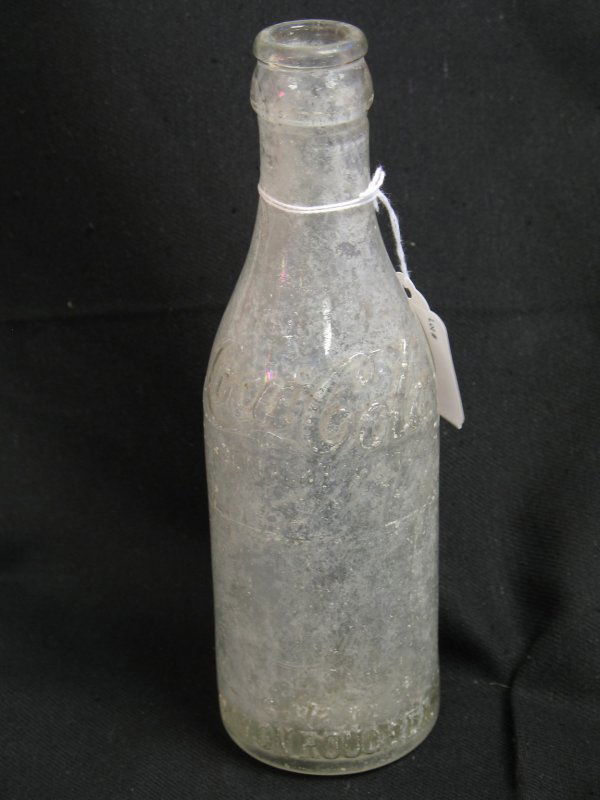 PRE 1915 COCA-COLA BOTTLE BATON ROUGE, LA: Dug bottle, Straight sided, Good condition with minor chips