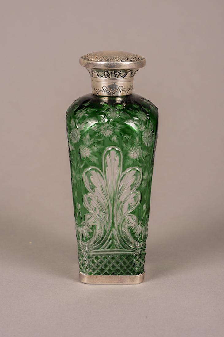 English cut to clear green crystal with silver (1 of 4)