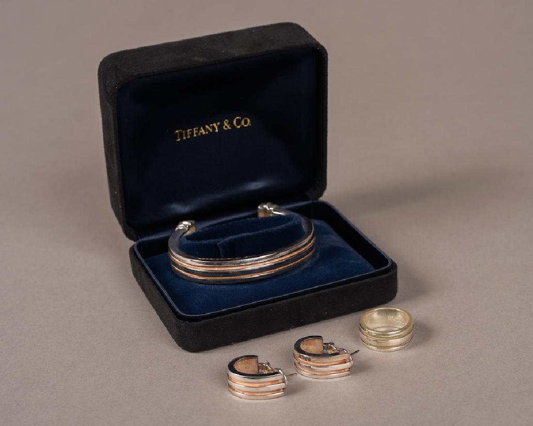 Tiffany & Co. Sterling Silver Cuff, Earrings, and Ring (1 of 9)