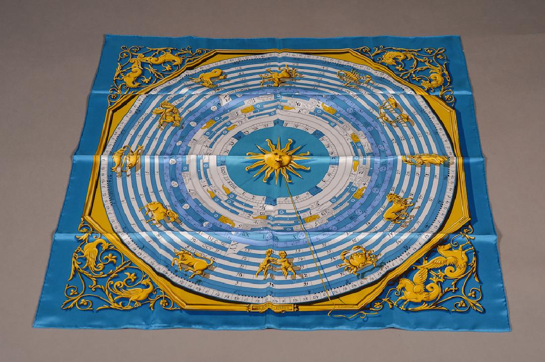 Authentic Hermes 100% silk scarf. Size: 35" x 35" (1 of 6)