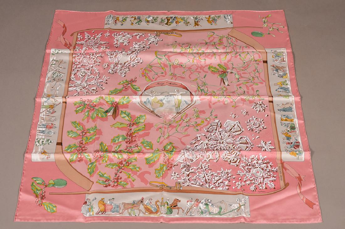 Authentic Hermes 100% silk scarf. Size: 35" x 35" (1 of 5)