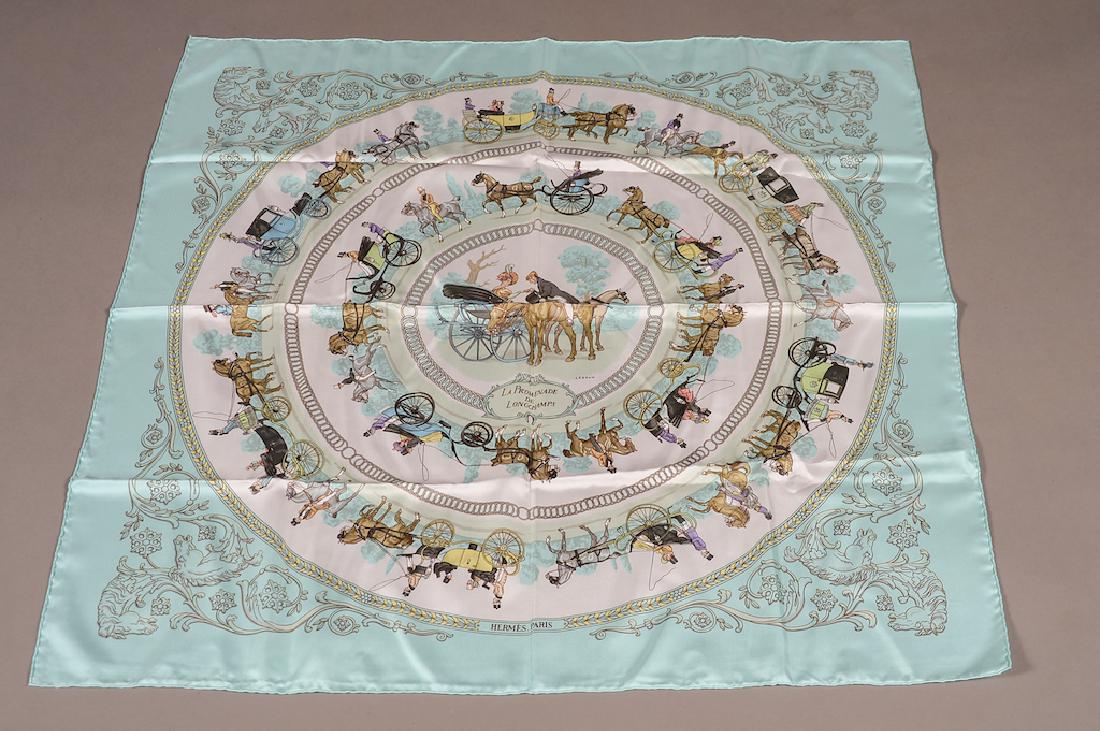 Authentic Hermes 100% silk scarf. Size: 35" x 35" (1 of 4)