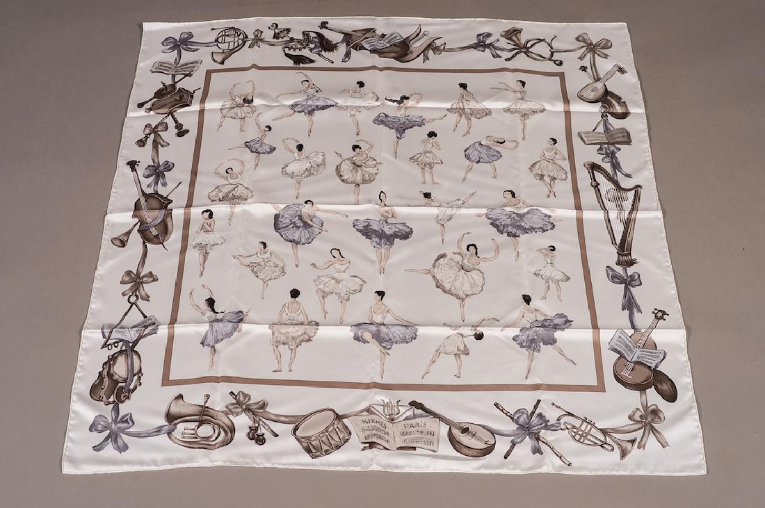 Authentic Hermes 100% silk scarf. Size: 35" x 35" (1 of 4)