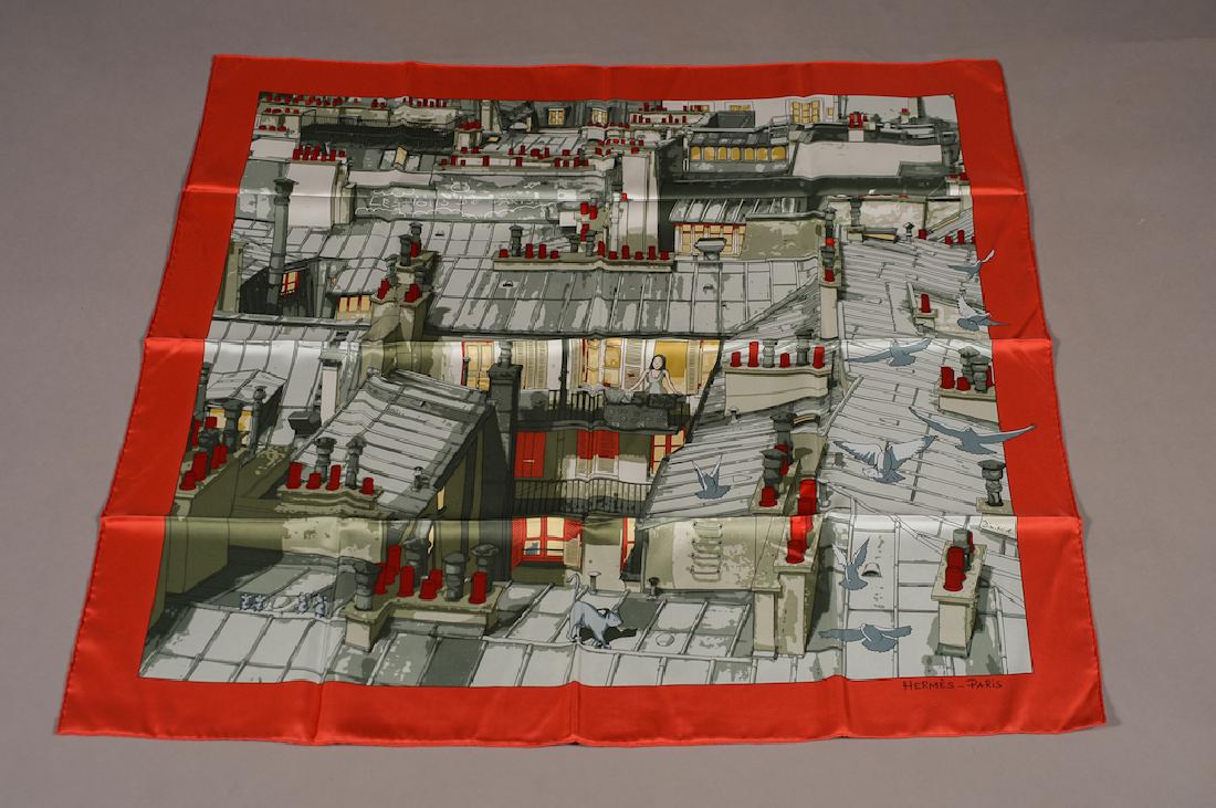 Authentic Hermes 100% silk scarf. Size: 35" x 35" (1 of 4)
