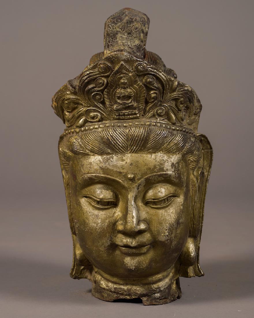 Antique Thai Heavy Bust of Buddah (1 of 4)