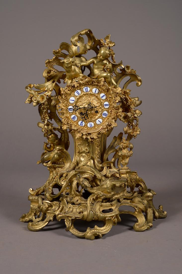 French Napoleon Iii Gilt Bronze Mantel Clock (1 of 6)