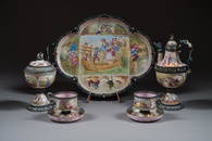 Viennese Silver Enamel Tea Service