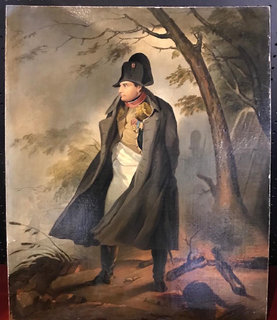 Antique Oil Canvas/Board Of Napoleon (1 of 5)