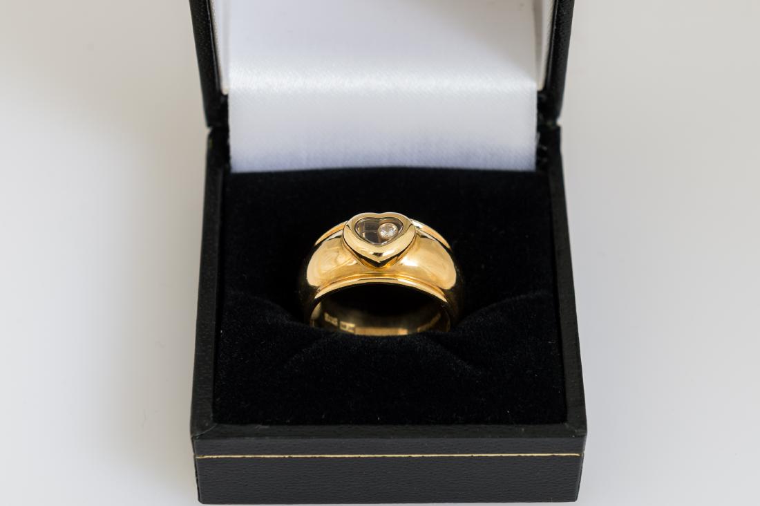 Happy Diamond 18k Gold Floating Diamond Ring Band Size (1 of 4)