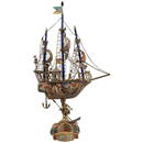 Rudolfe Linke Parcel Gilt Silver Viennese Enamel Ship