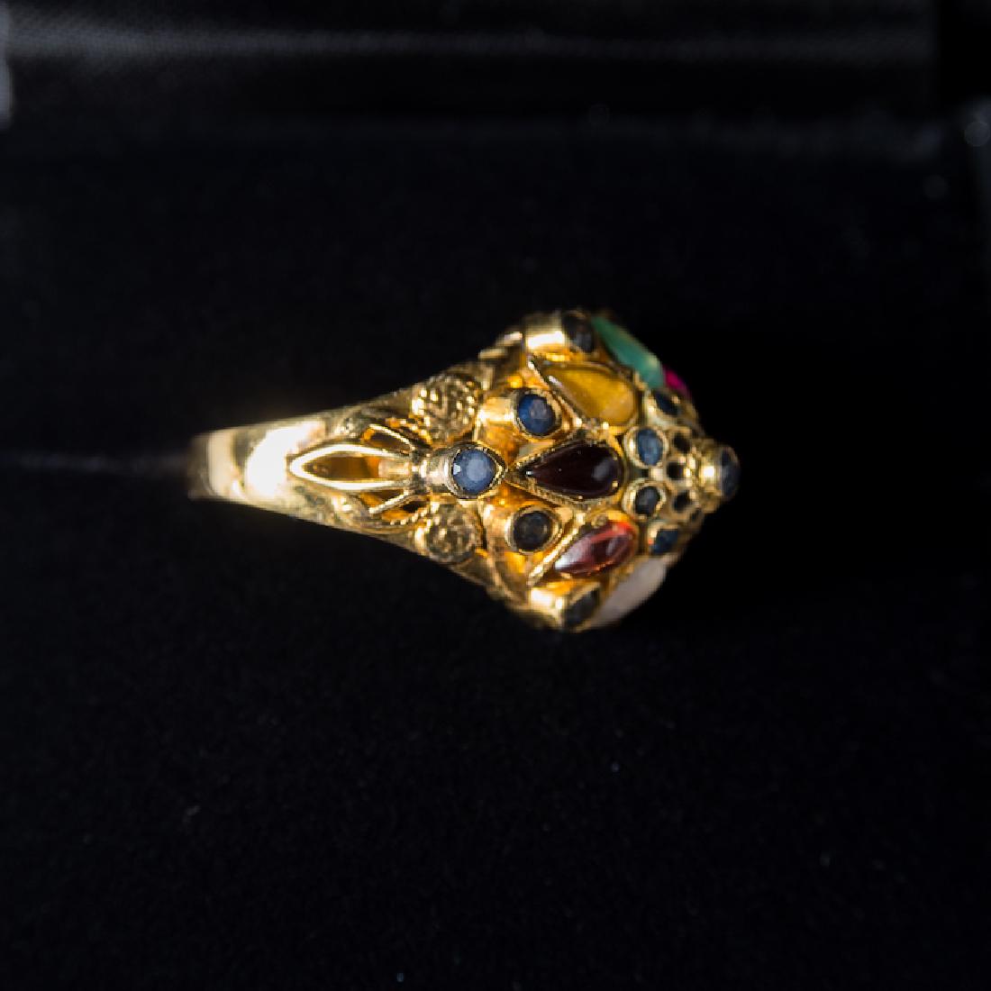 14K Gold & Multi Gem Princess Ring (1 of 6)