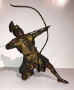 Japanese Bronze of an Archer Signed YOSHIMITSU, Meiji