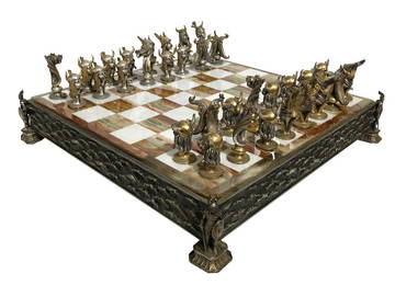 Italian Giuseppe Vasari Complete Viking Chess Set