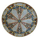 Large Islamic Style Enameled Charger by J. Veillard &