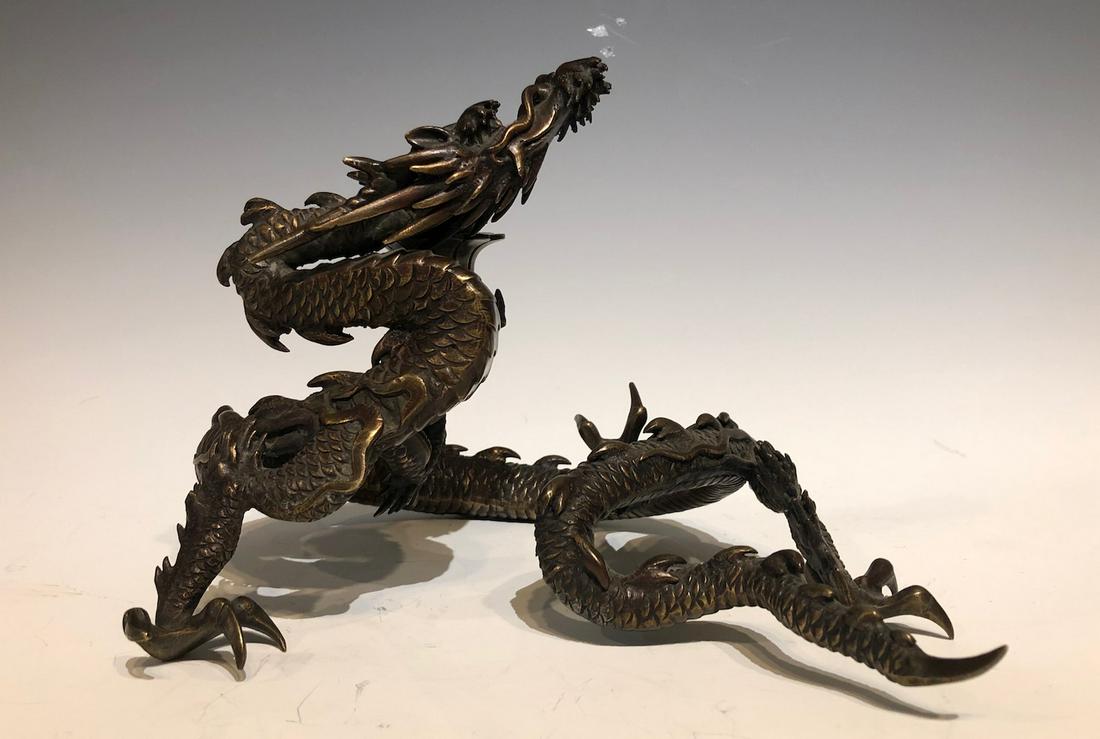 Japanese Bronze Cast Dragon Candle Holder Sep 22, 2019 Los Angeles