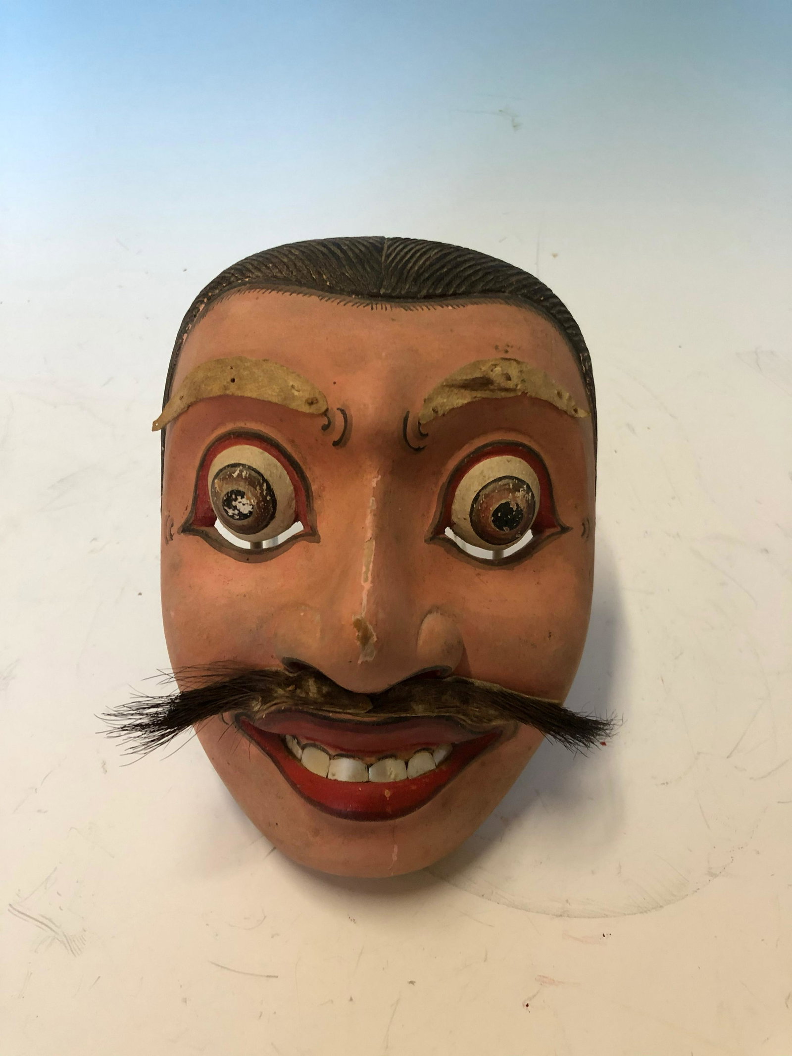 Indonesian Balinese Carved Mask: Indonesian Balinese Carved Mask, Approximate Dimensions: 7" x 6"